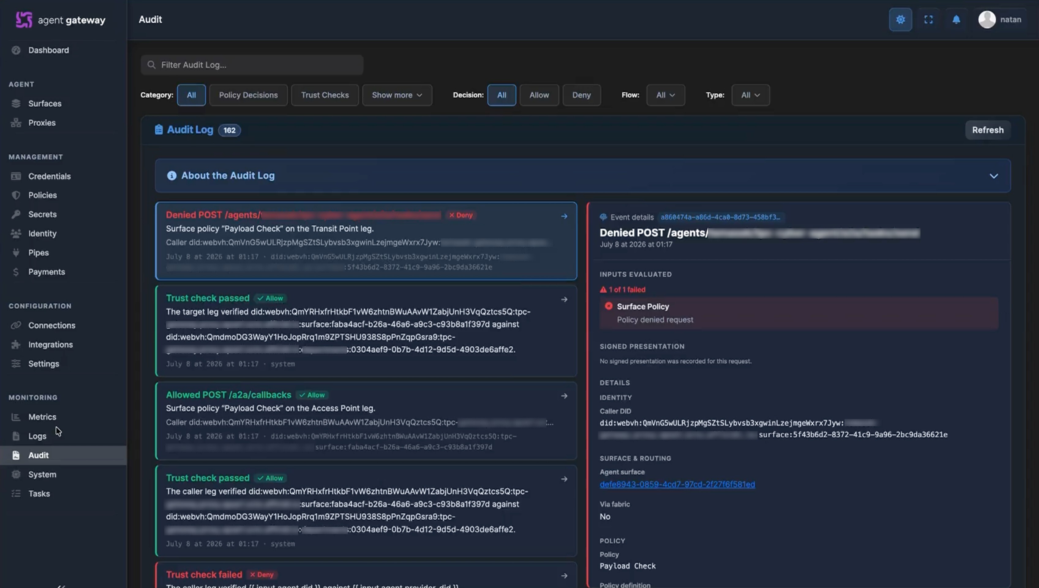 Audit Log