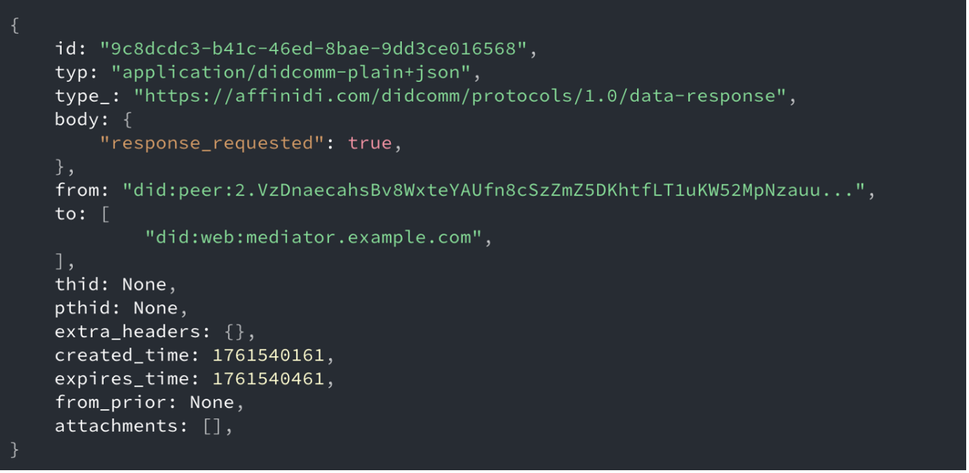 DIDComm request-response code