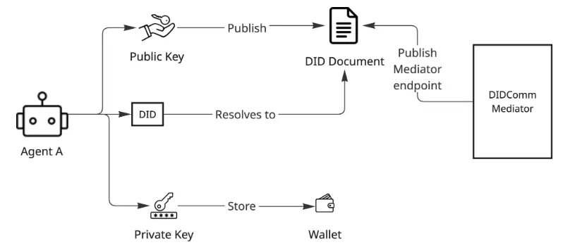 DID issuance and mediator flow