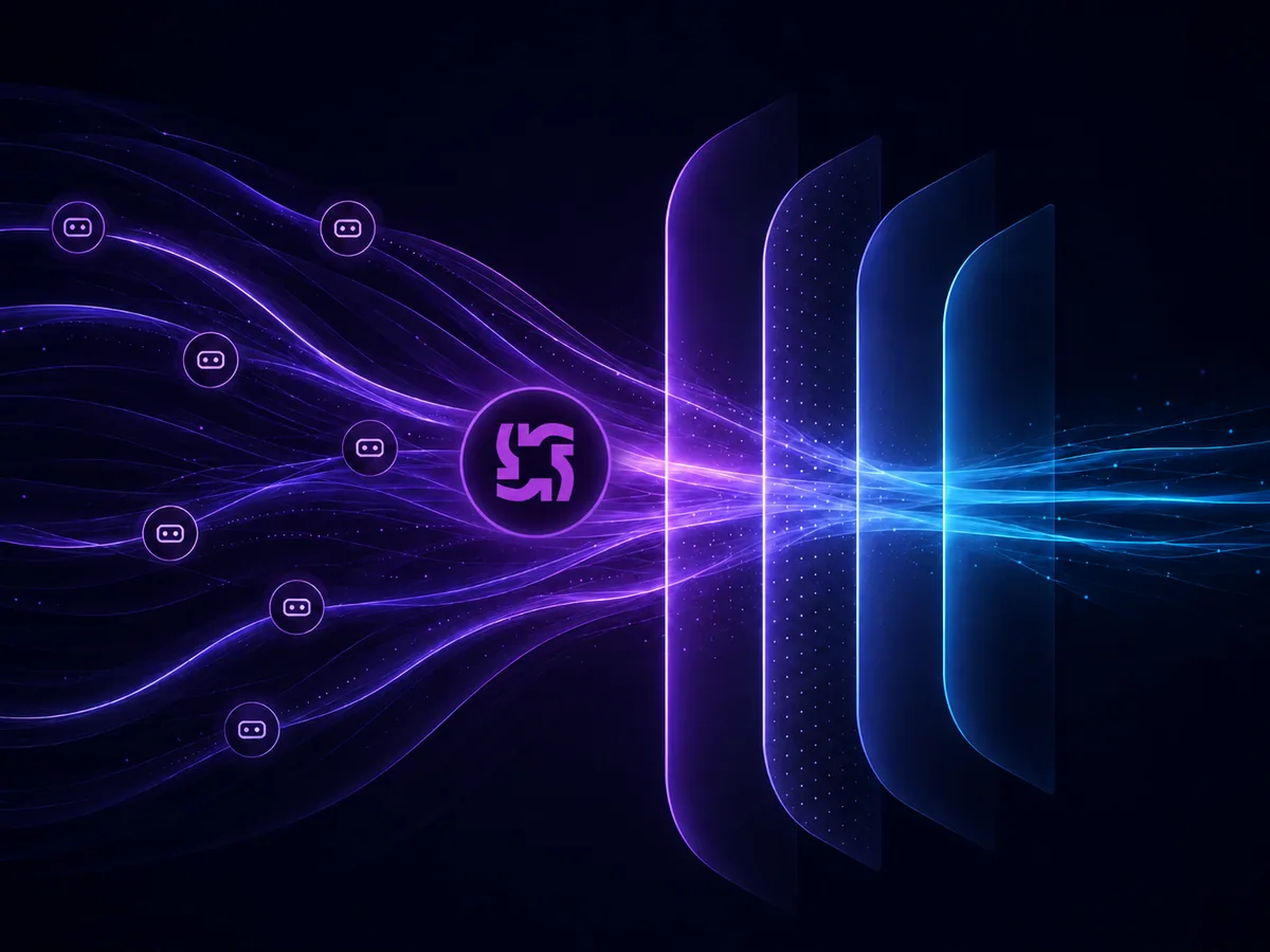 AI agents converging through Agent Gateway into governed, ordered flows